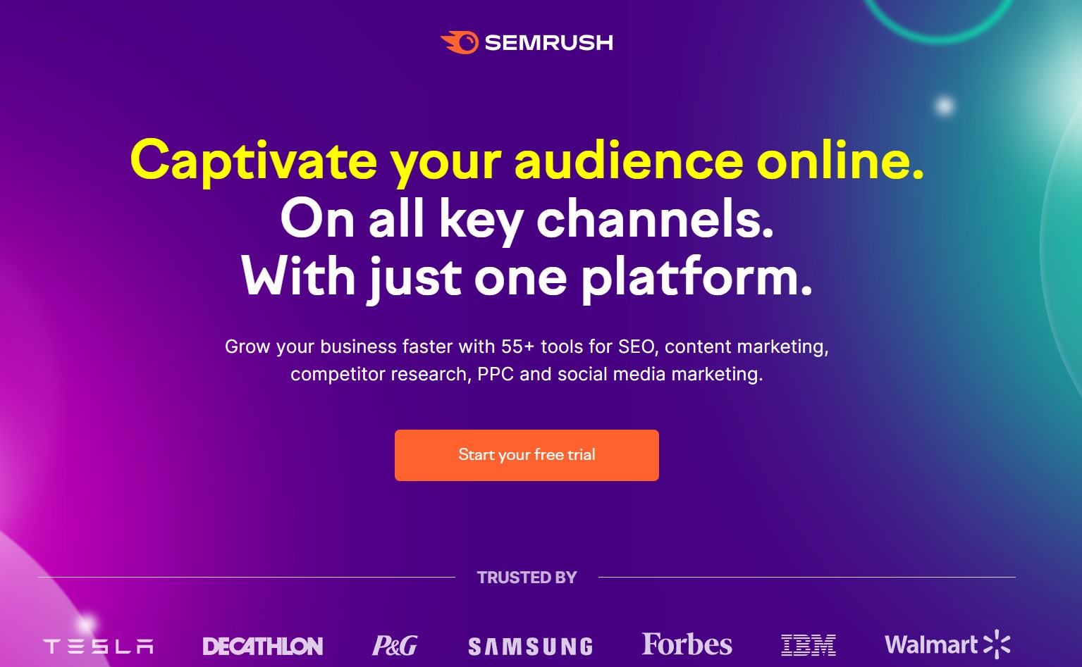 Semrush homepage