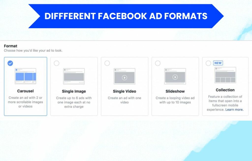 Different facebook ad formats